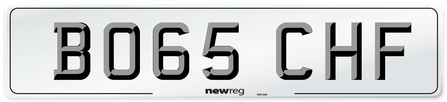 BO65 CHF Number Plate from New Reg
